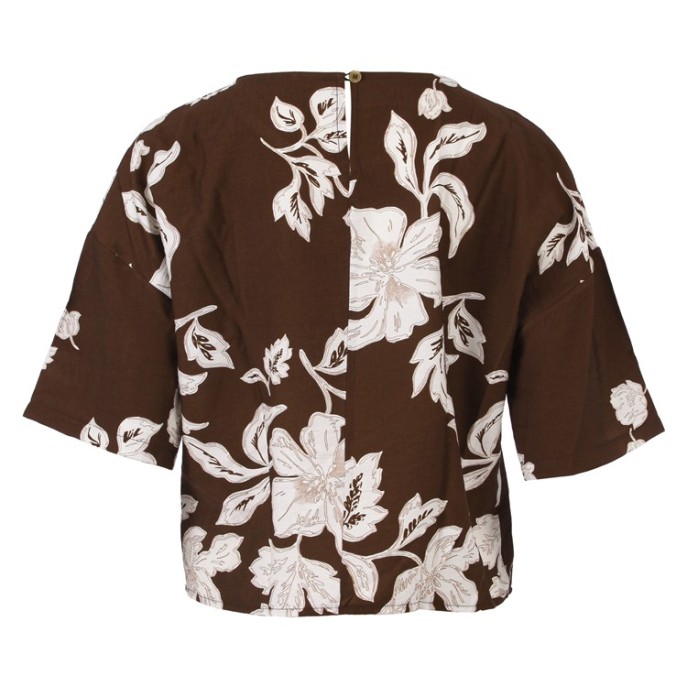 Enjoy Blouse 503102 dbruin zand print